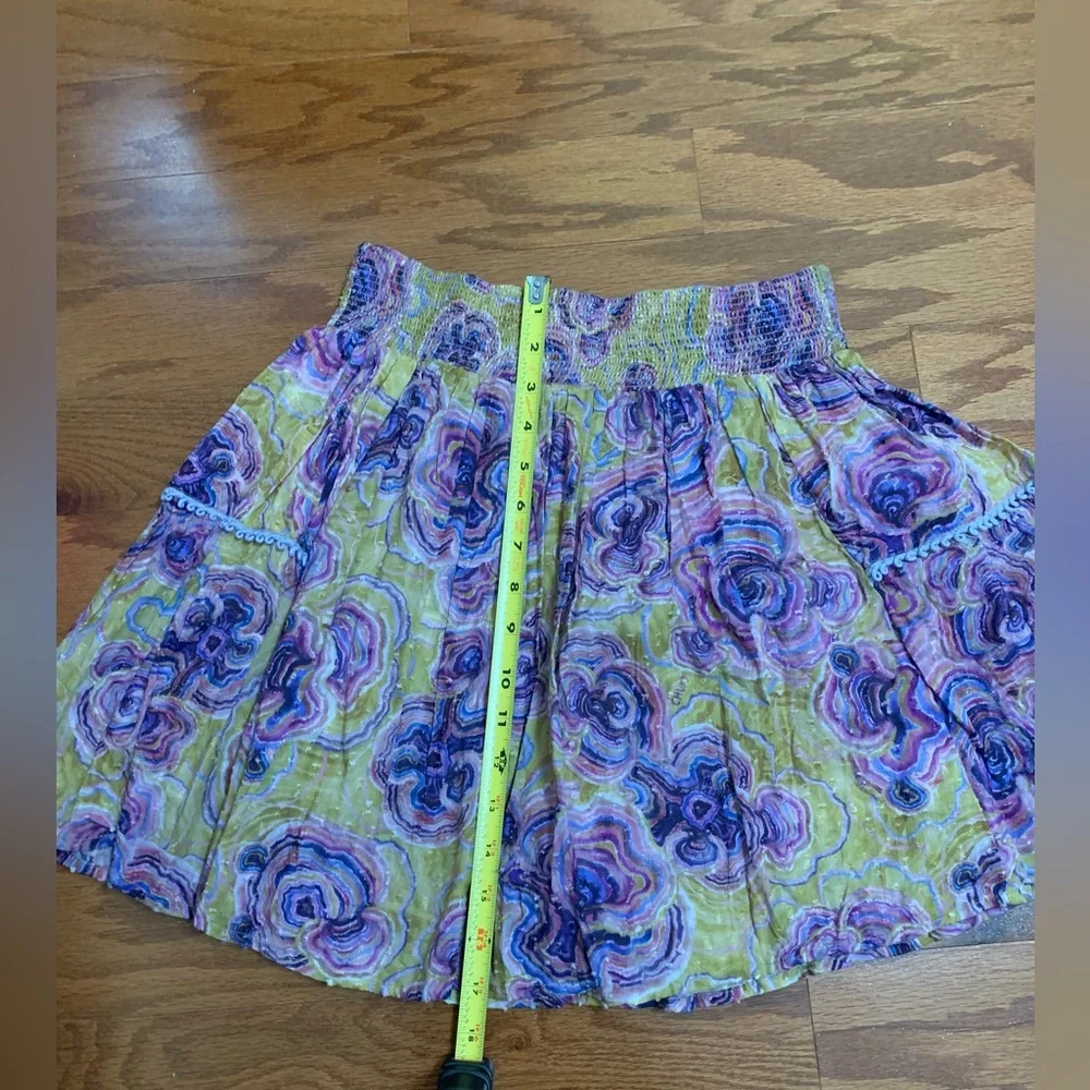 Chufy Femi Cotton Women’s Skirt Mikkel Mustard Small NWT Feminine Luxury Floral - Picture 7 of 7
